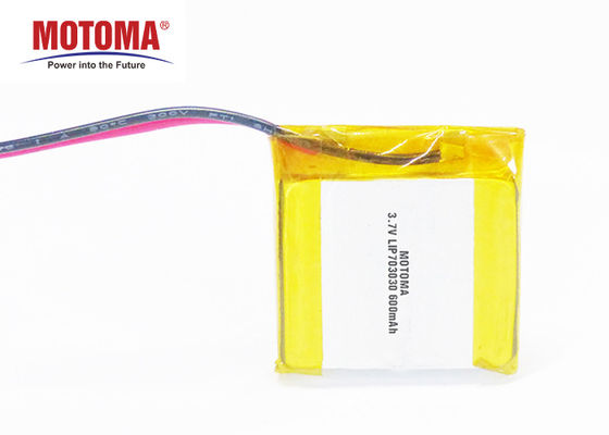 Плоские батареи Lipo Motoma, литий-ионный аккумулятор 3,7 v 600mah для ламп горнорабочего